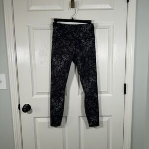 Spider Active Women's Small Leggings Black With White‎ Design